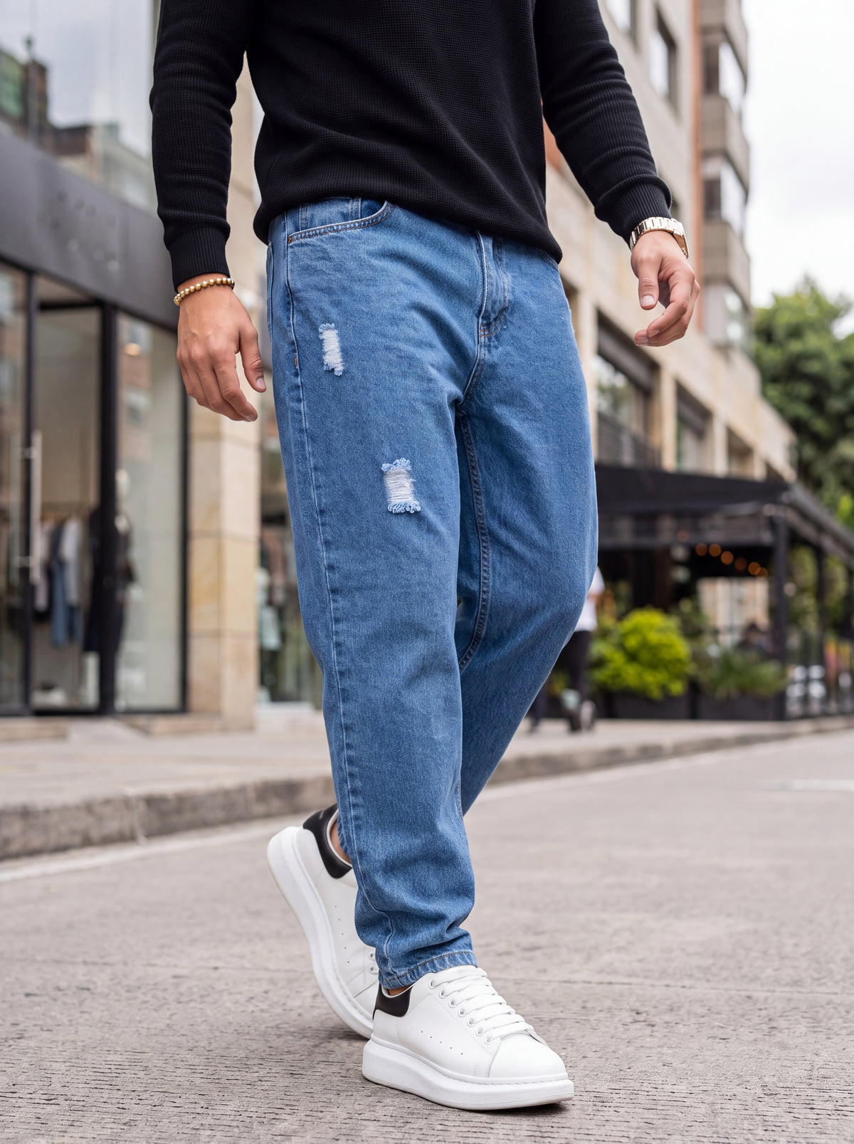 Jean Mom Fit Vintage Blue