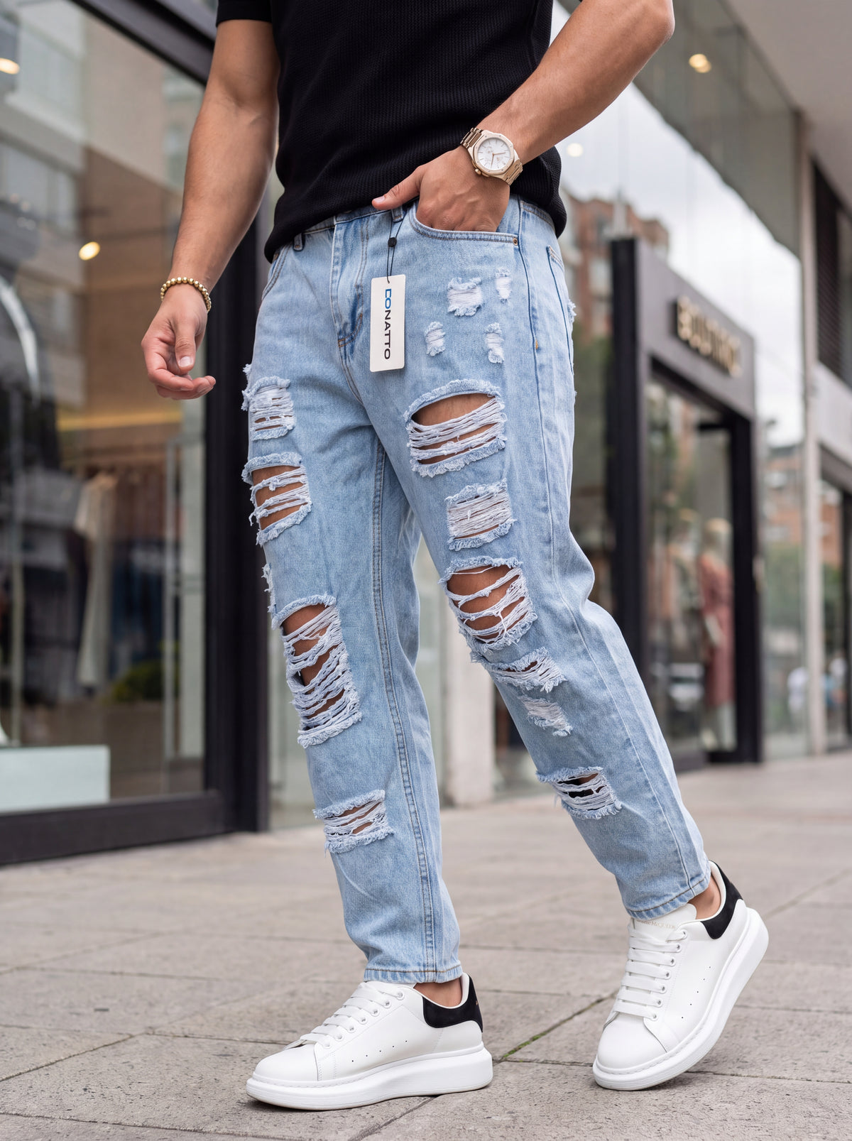 Jean Mom Fit Azul Destroyer
