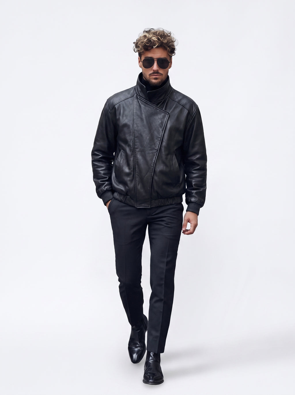 CHAQUETA CUERO TEX MONZA BLACK