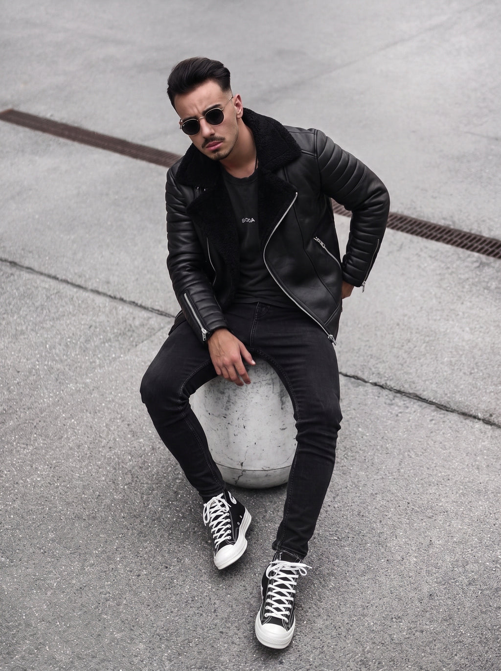 CHAQUETA CUERO TEX OVEJERO BLACK PREMIUM
