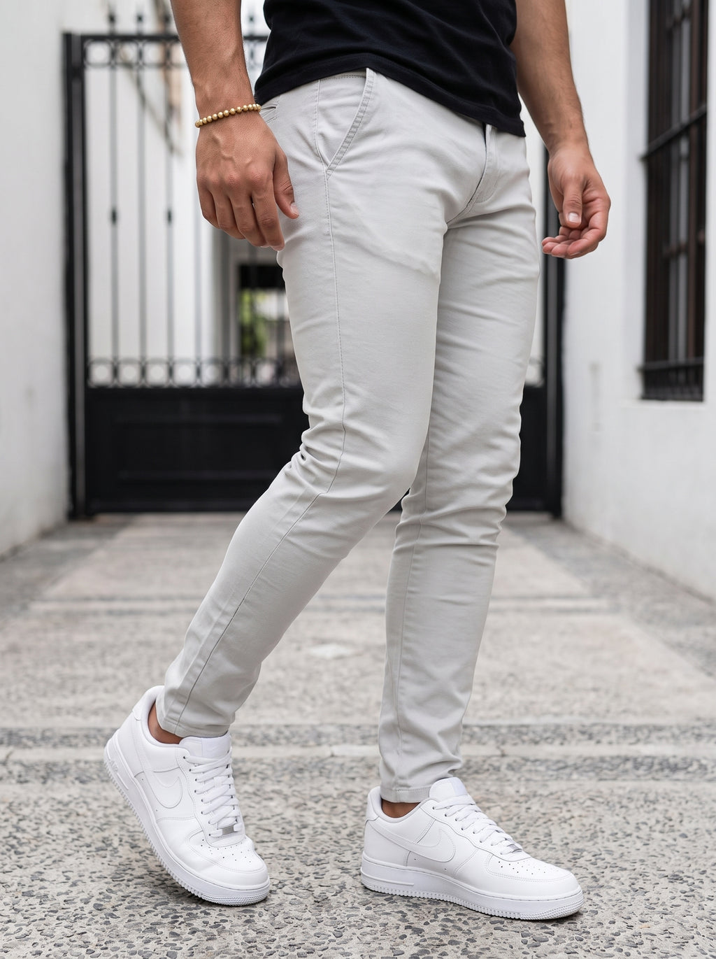 DRILL SLIM GRIS PERLA