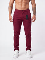 Pantalón Punto Roma Slim Borgoña