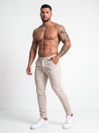 Pantalón Drill Slim Fit Marfil