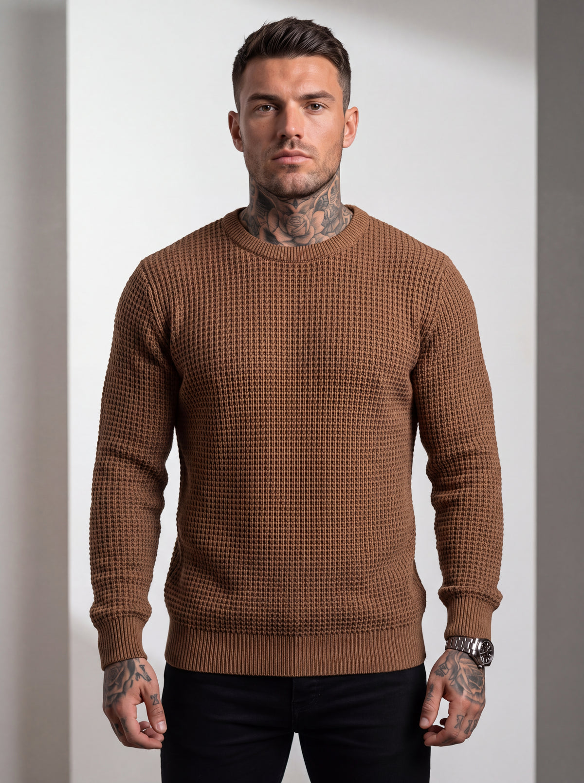 Buzo Tejido Waffle Monaco – Camel