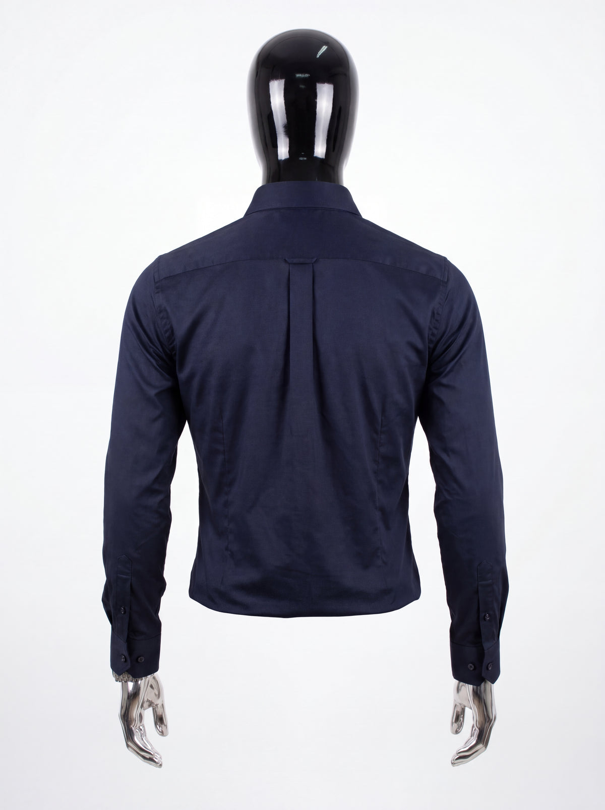 Camisa Seda Fría Slim Fit – Navy Essential