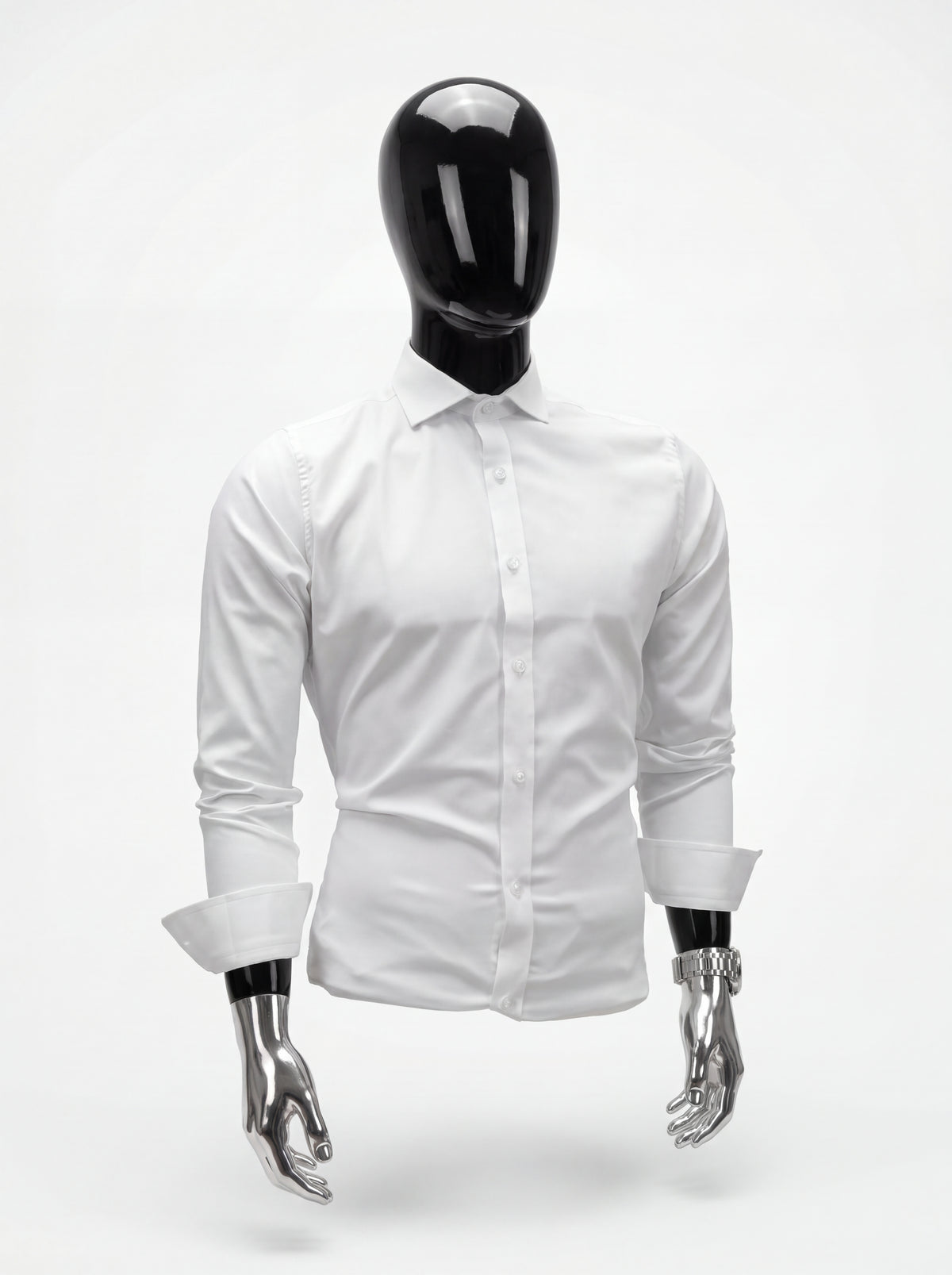Camisa Seda Fría Slim Fit – White Essential
