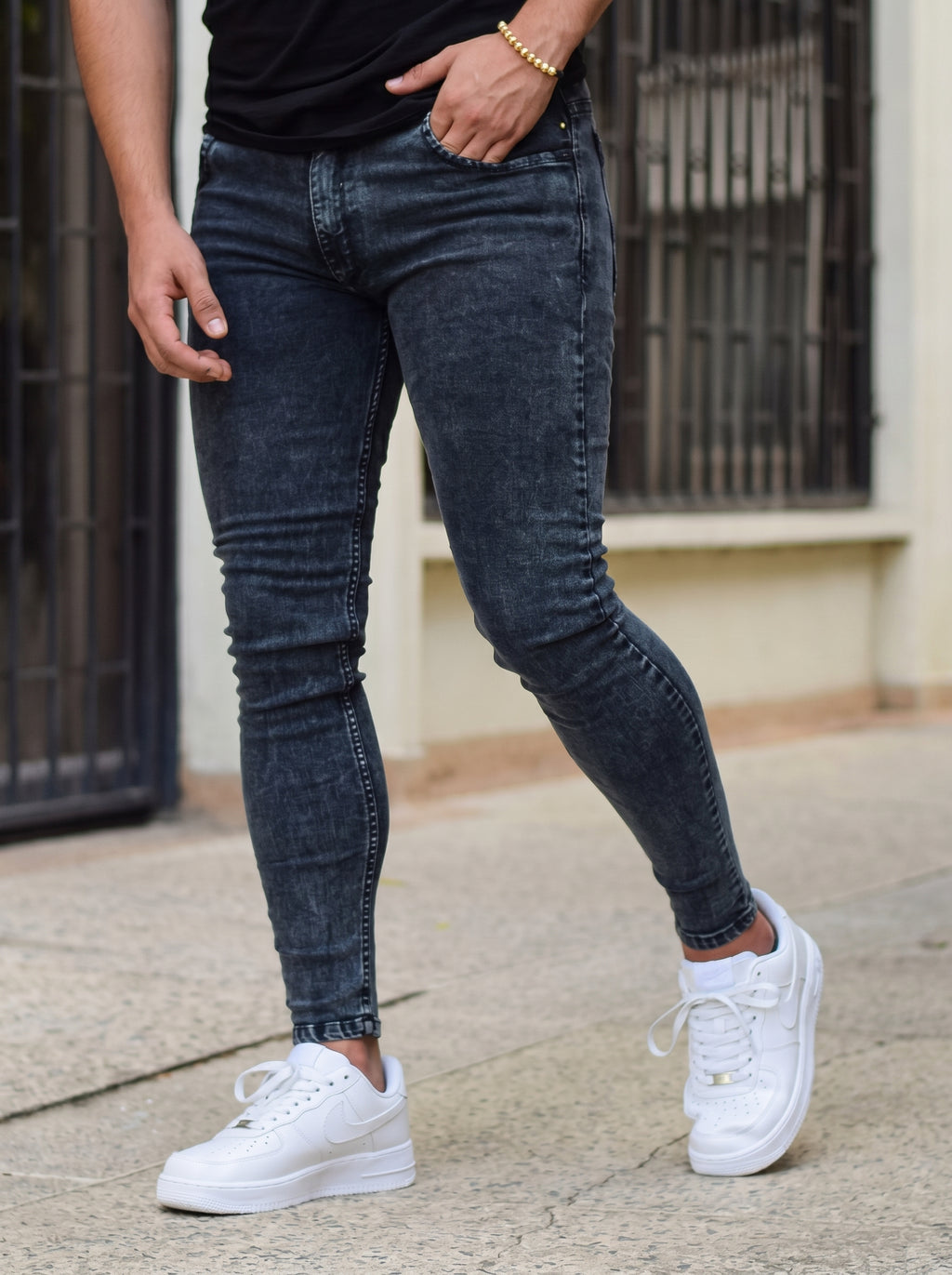 JEANS SKINNY FIT - AZUL PETROLEO