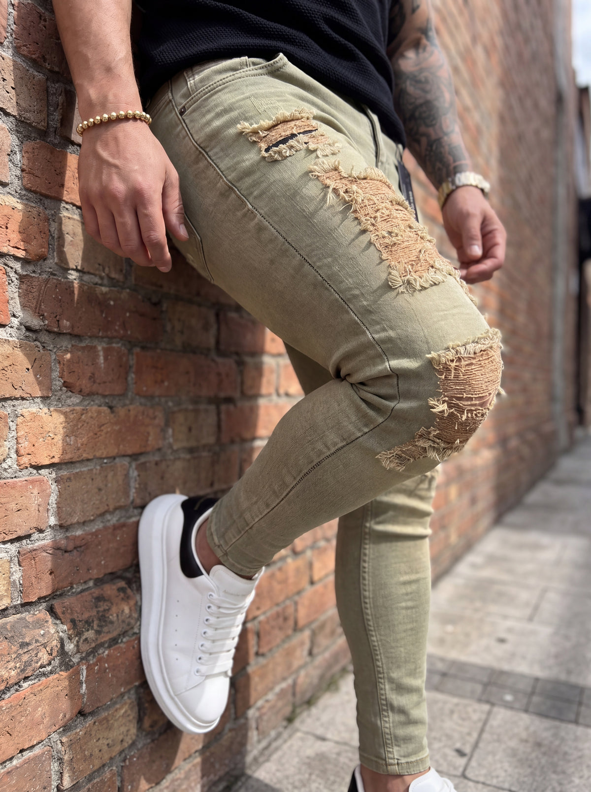 JEAN SKINNY GLACIER DESTROYED