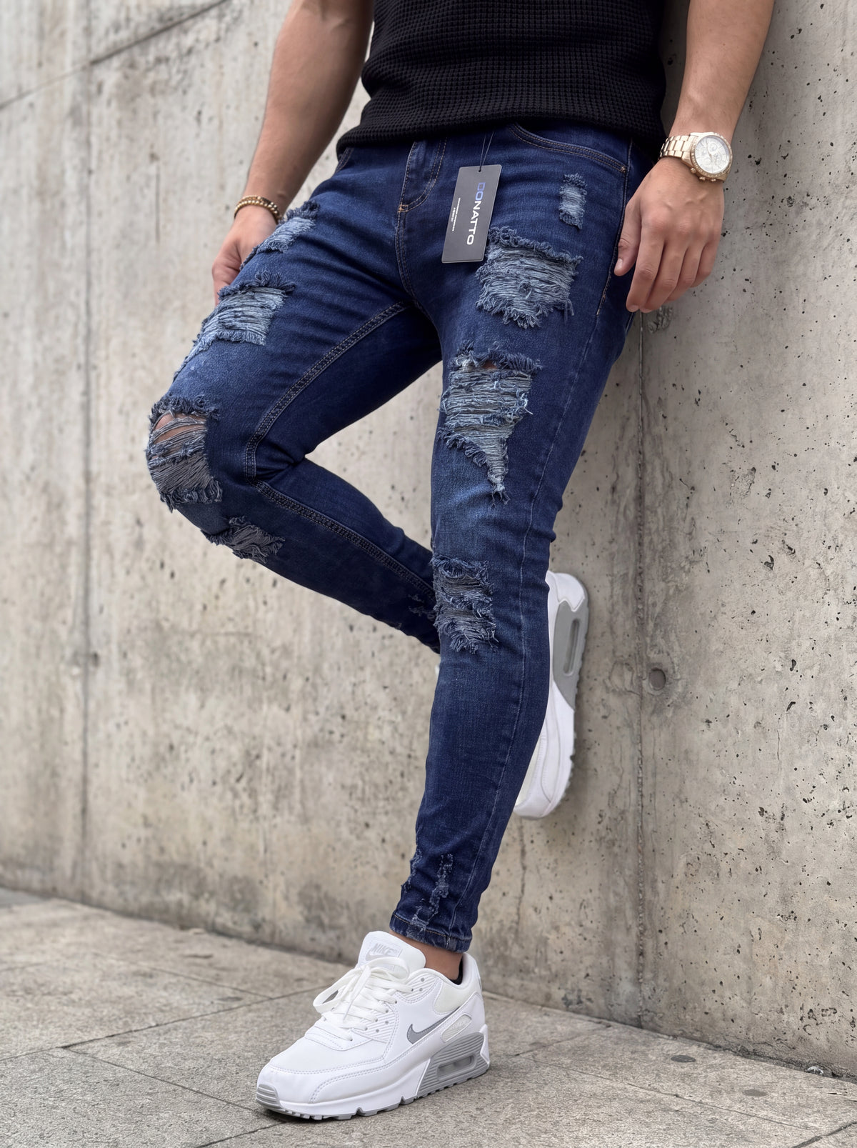 JEANS SKINNY FIT – BLUE DESTROYED EDITION