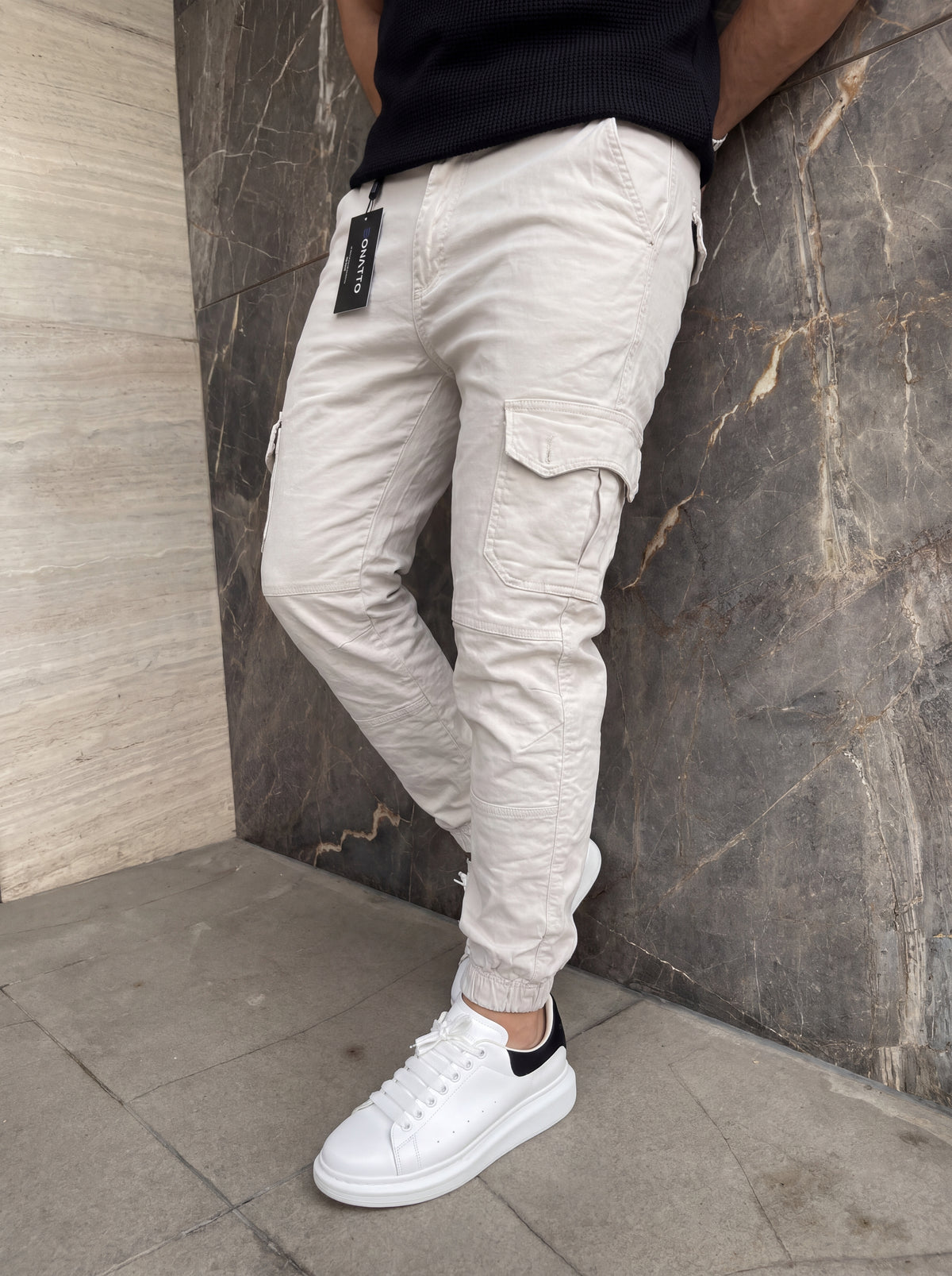 Jogger Cargo Marfil