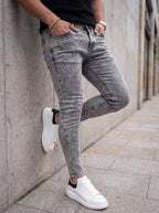 JEAN SKINNY - GRIS CLARO LISO