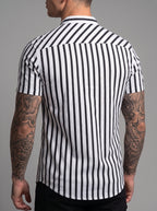 Camisa Neru Stripe Black