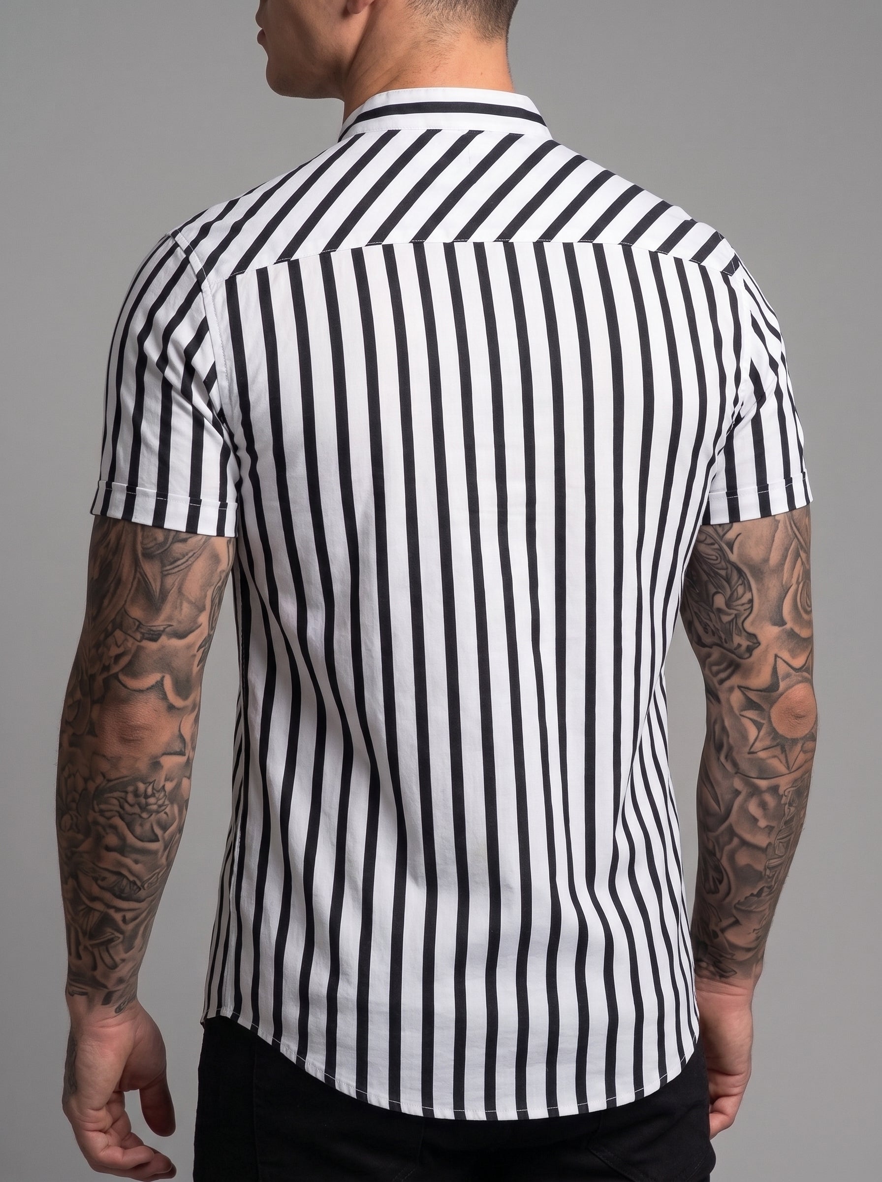 Camisa Neru Stripe Black