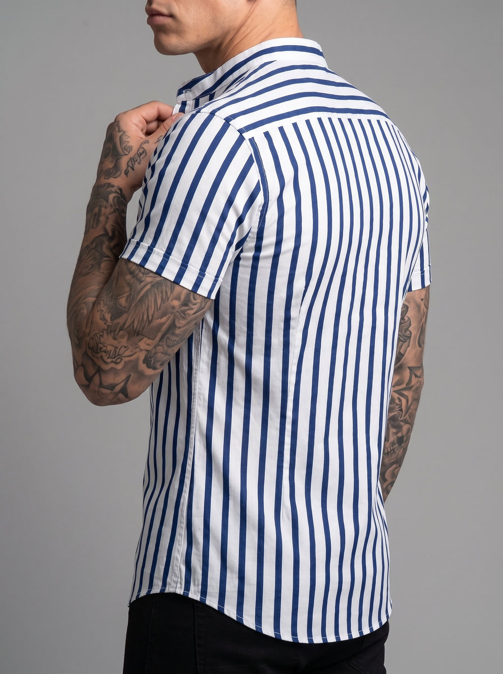 Camisa Neru Stripe Navy