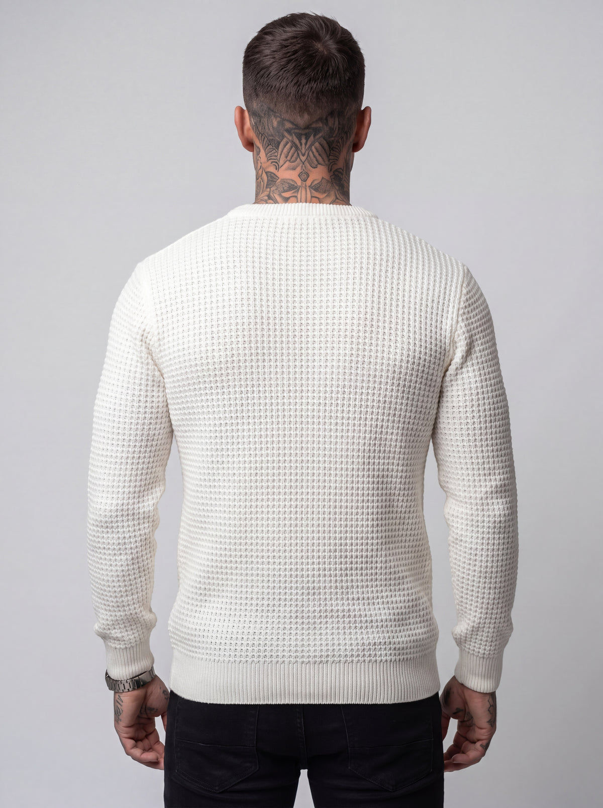 Buzo Tejido Waffle Monaco – Marfil