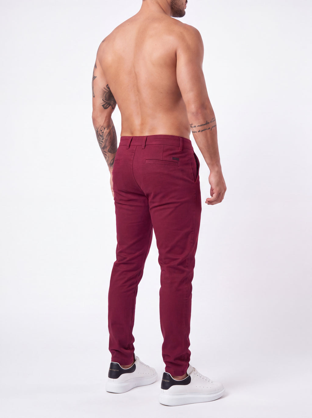 Pantalón Punto Roma Slim Borgoña