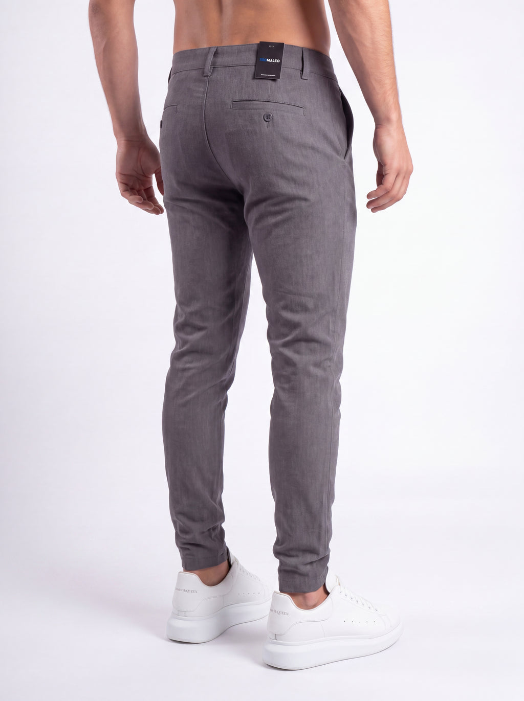 Pantalón Punto Roma Slim Gris Grafito