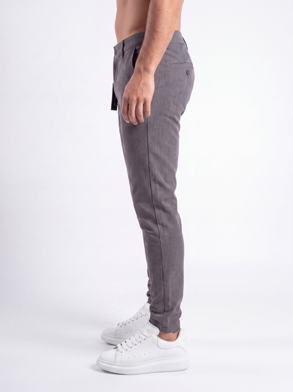 Pantalón Punto Roma Slim Gris Grafito