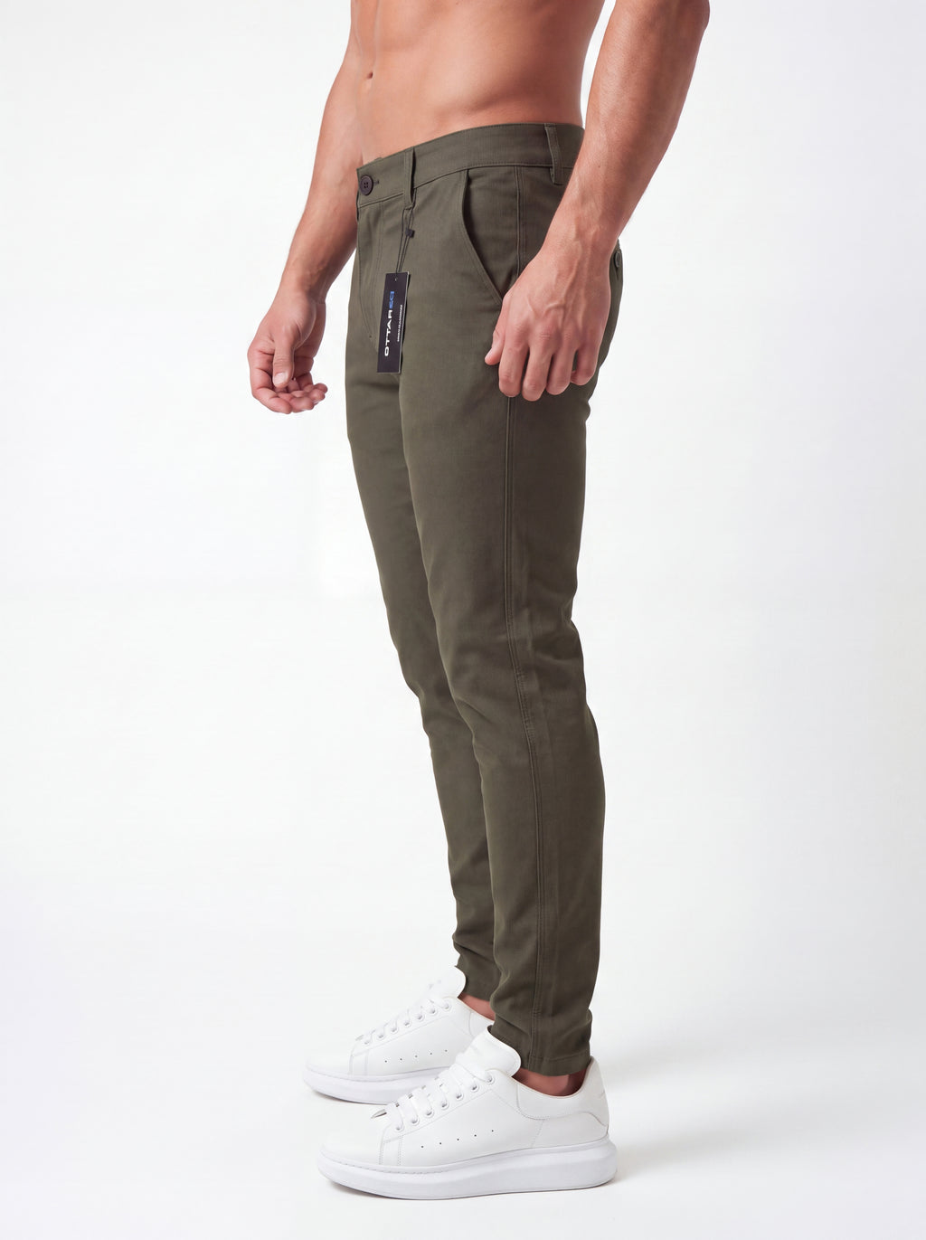 Pantalón Punto Roma Slim Verde Militar