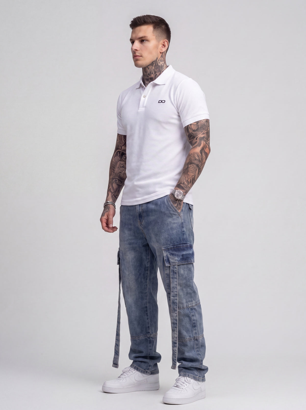 Jean Cargo Utility Azul