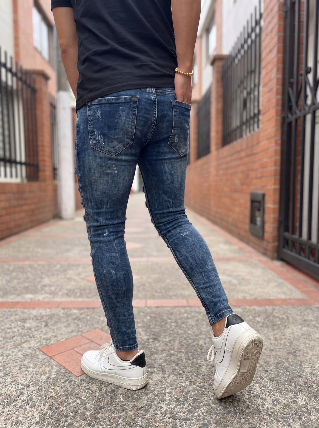 JEAN SKINNY INDIGO DESTROYED