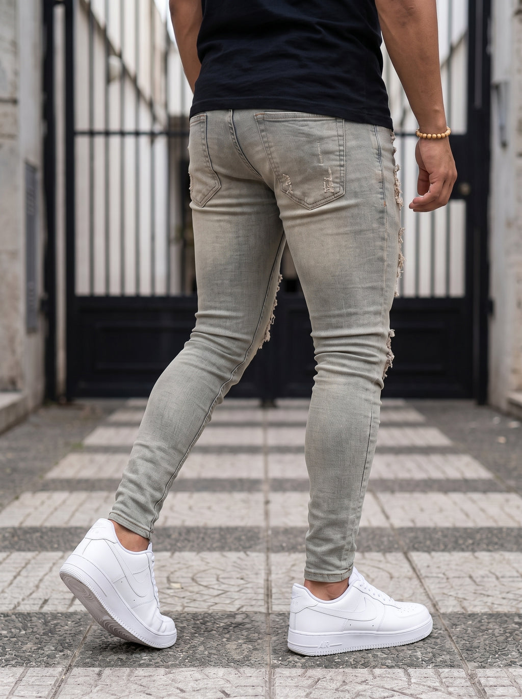 JEAN SKINNY GLACIER DESTROYED