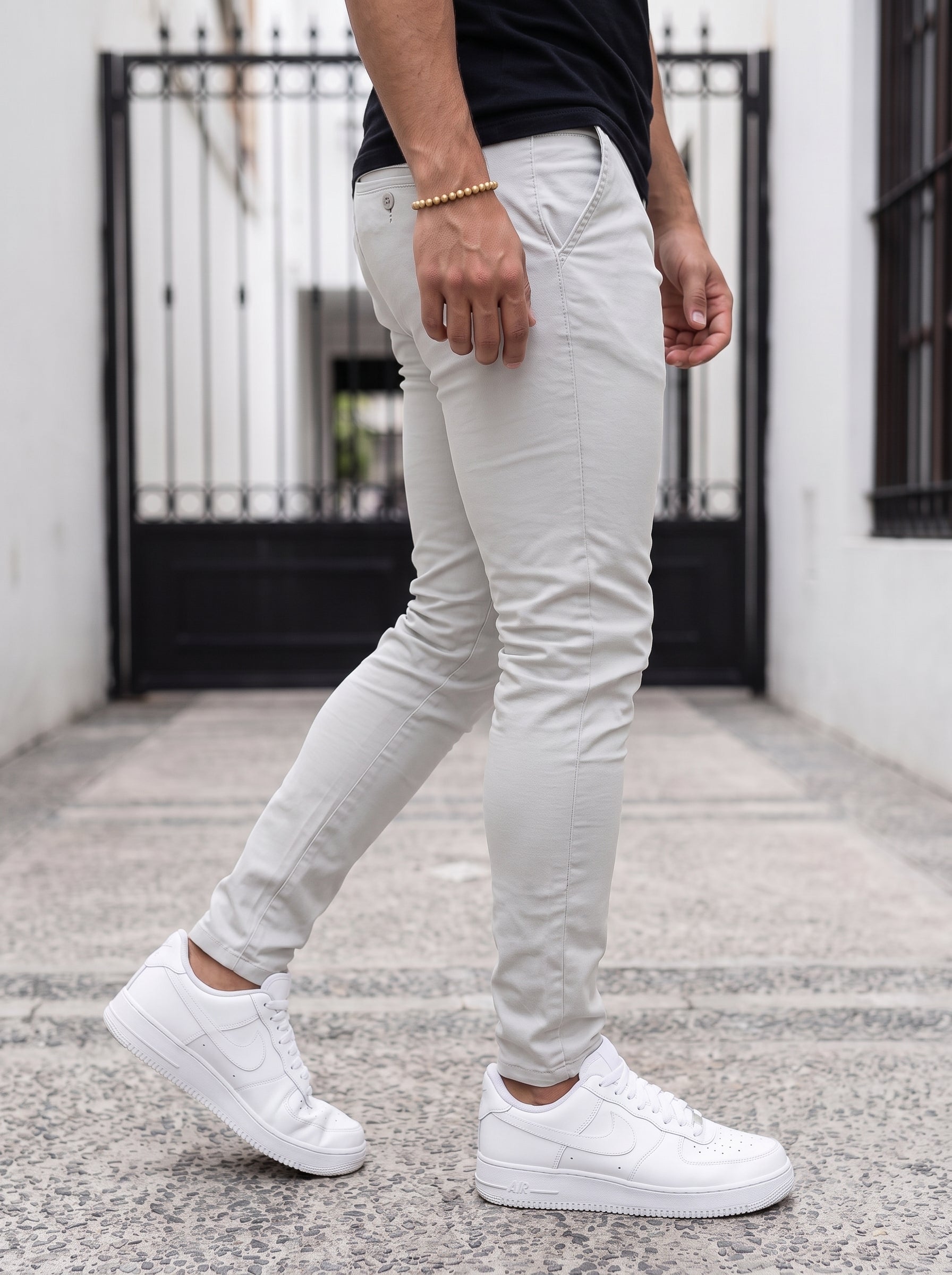 DRILL SLIM GRIS PERLA