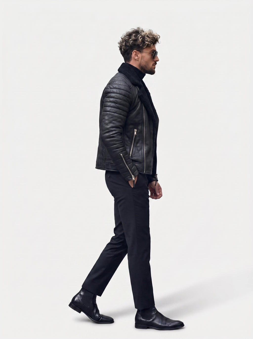 CHAQUETA CUERO TEX OVEJERO BLACK PREMIUM