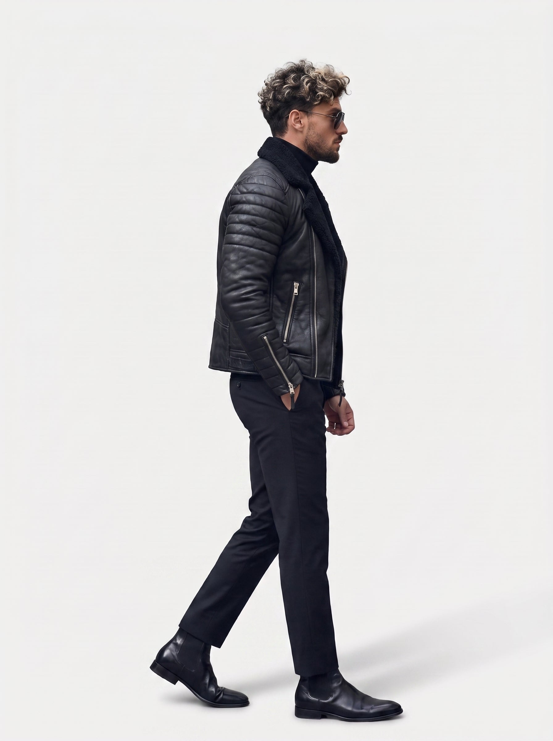 CHAQUETA CUERO TEX OVEJERO BLACK PREMIUM
