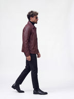 CHAQUETA CUERO TEX MILANO BURGUNDY