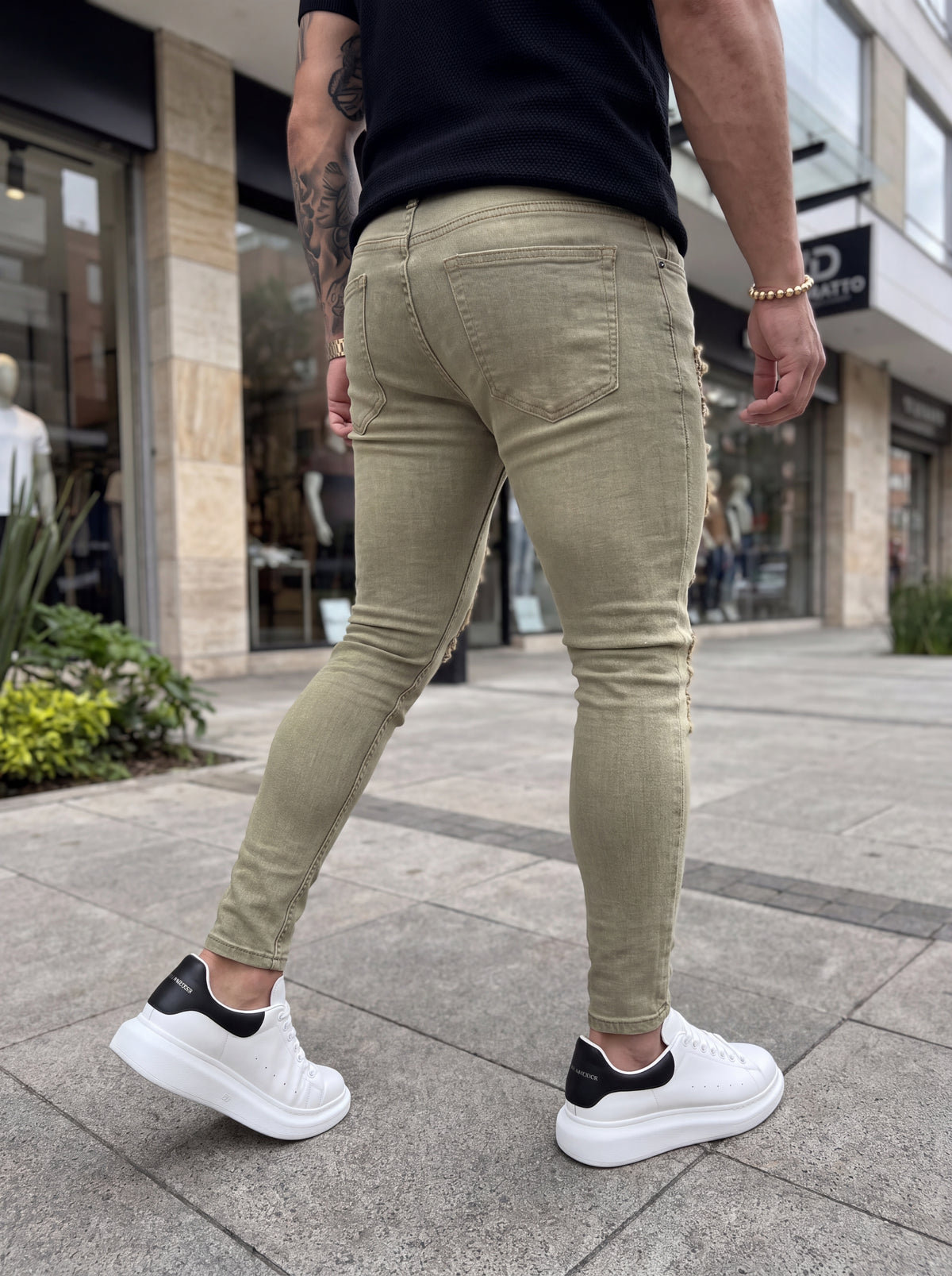 JEAN SKINNY GLACIER DESTROYED