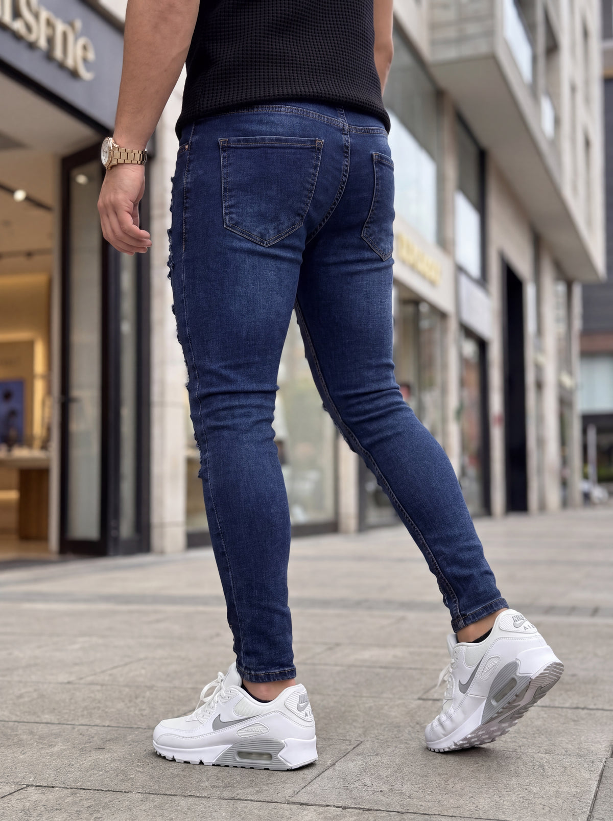 JEANS SKINNY FIT – BLUE DESTROYED EDITION