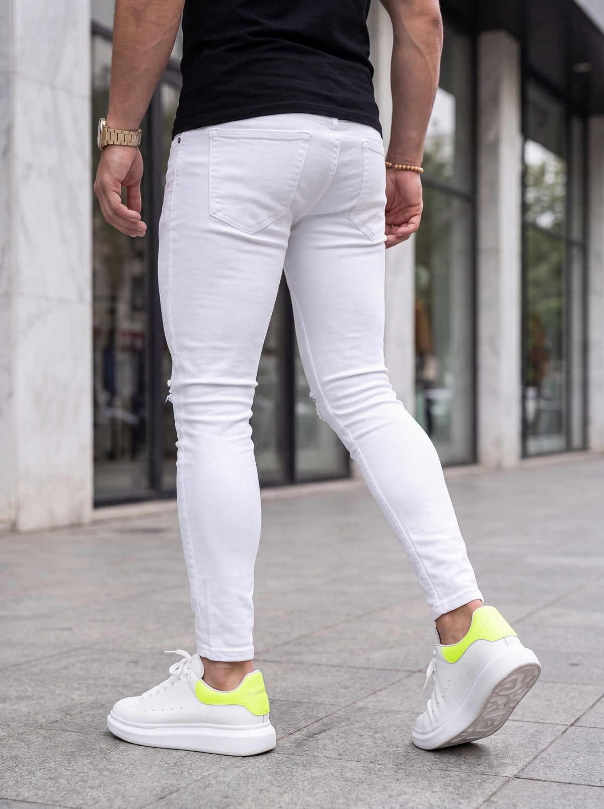 JEAN SKINNY - BLANCO ROTO RODILLA