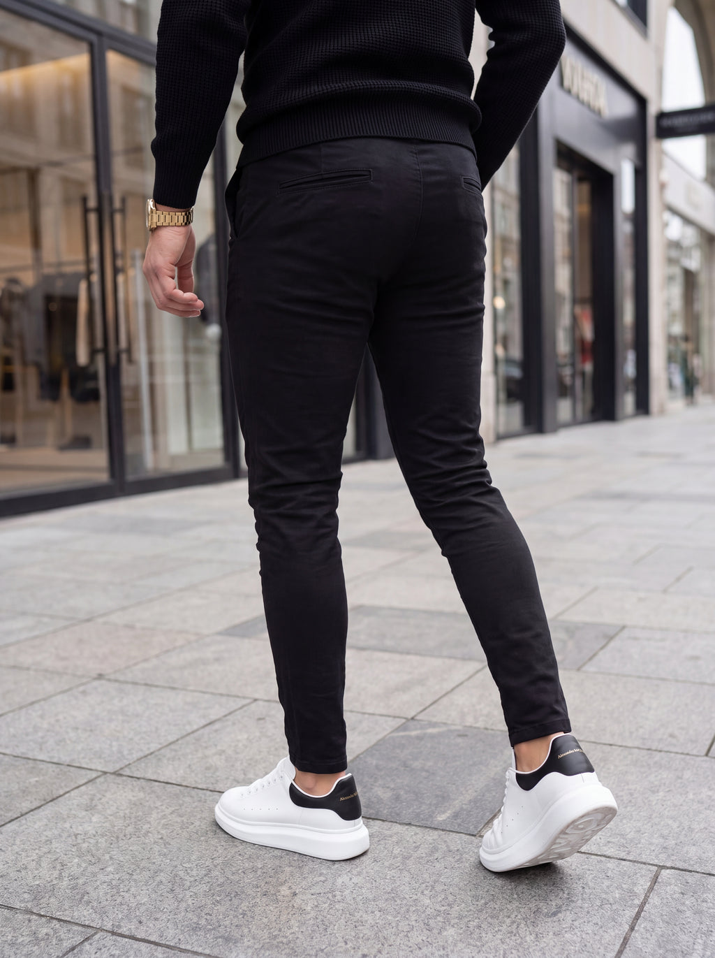 Pantalón Drill Slim Fit Negro