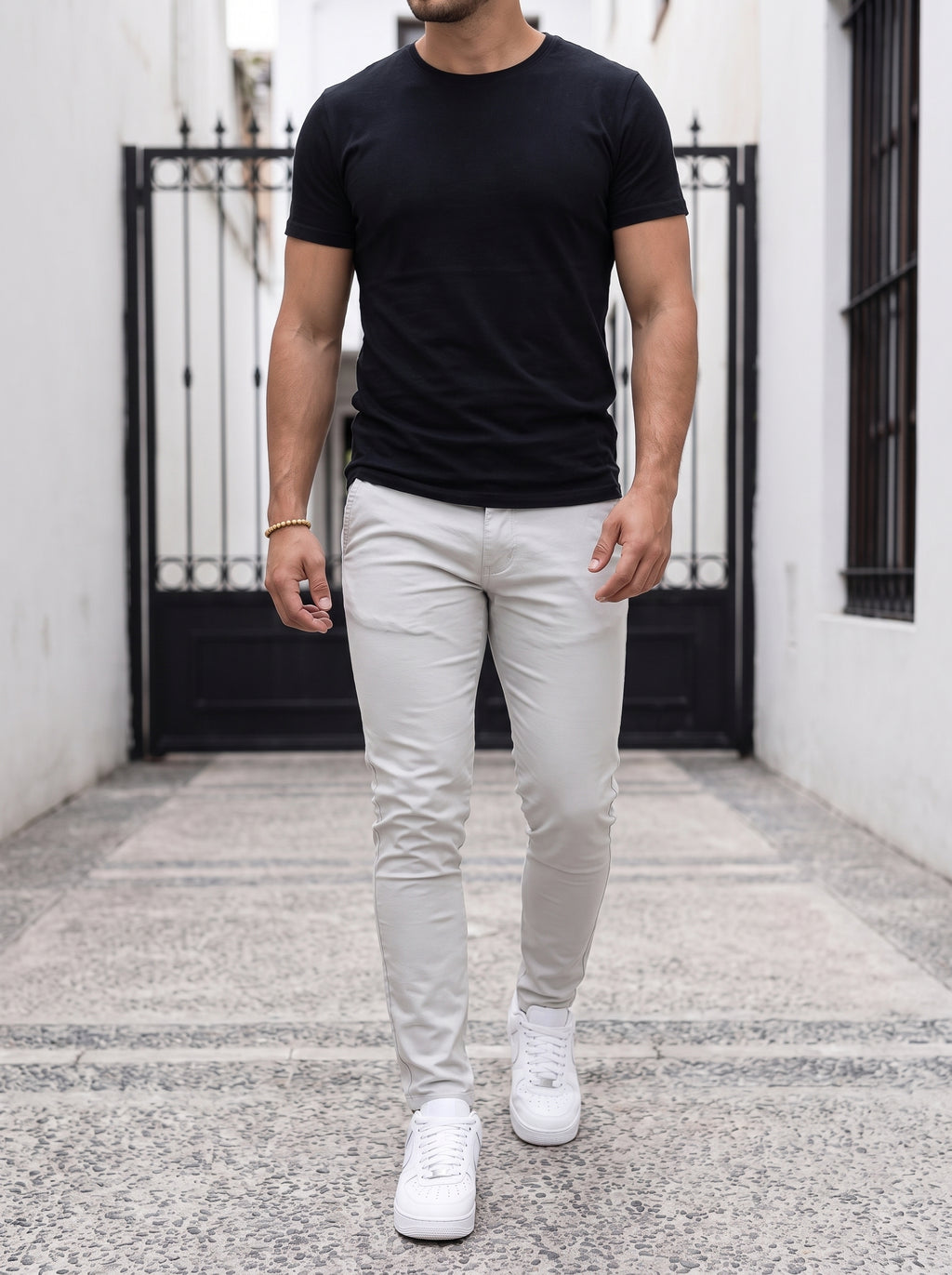 DRILL SLIM GRIS PERLA