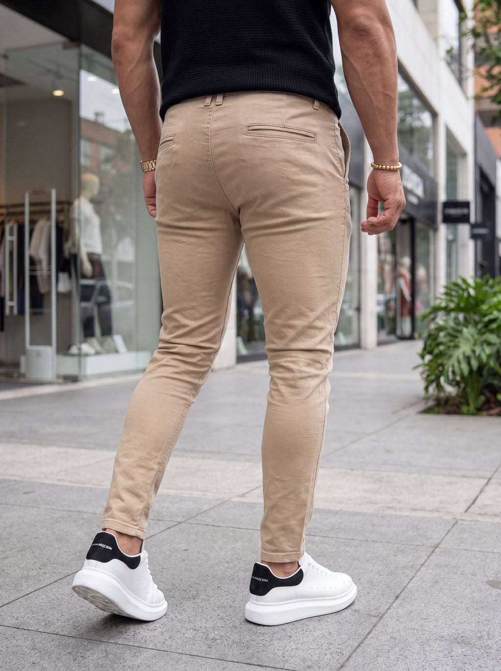 Pantalón Drill Slim Fit Beige Arena