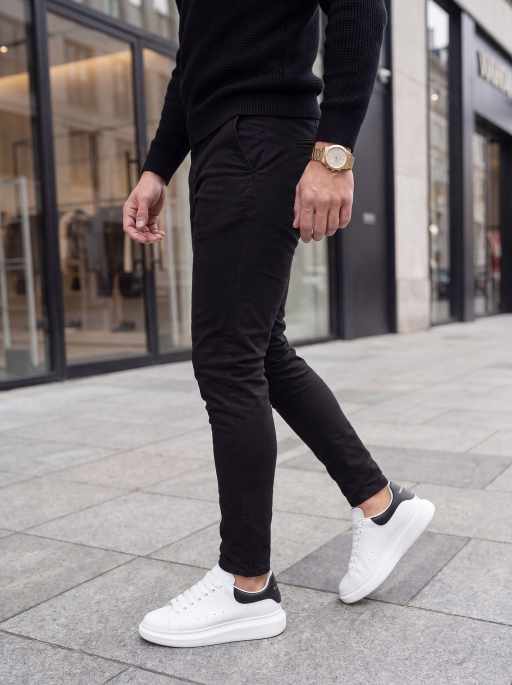Pantalón Drill Slim Fit Negro