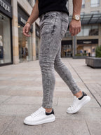 JEAN SKINNY - GRIS CLARO LISO