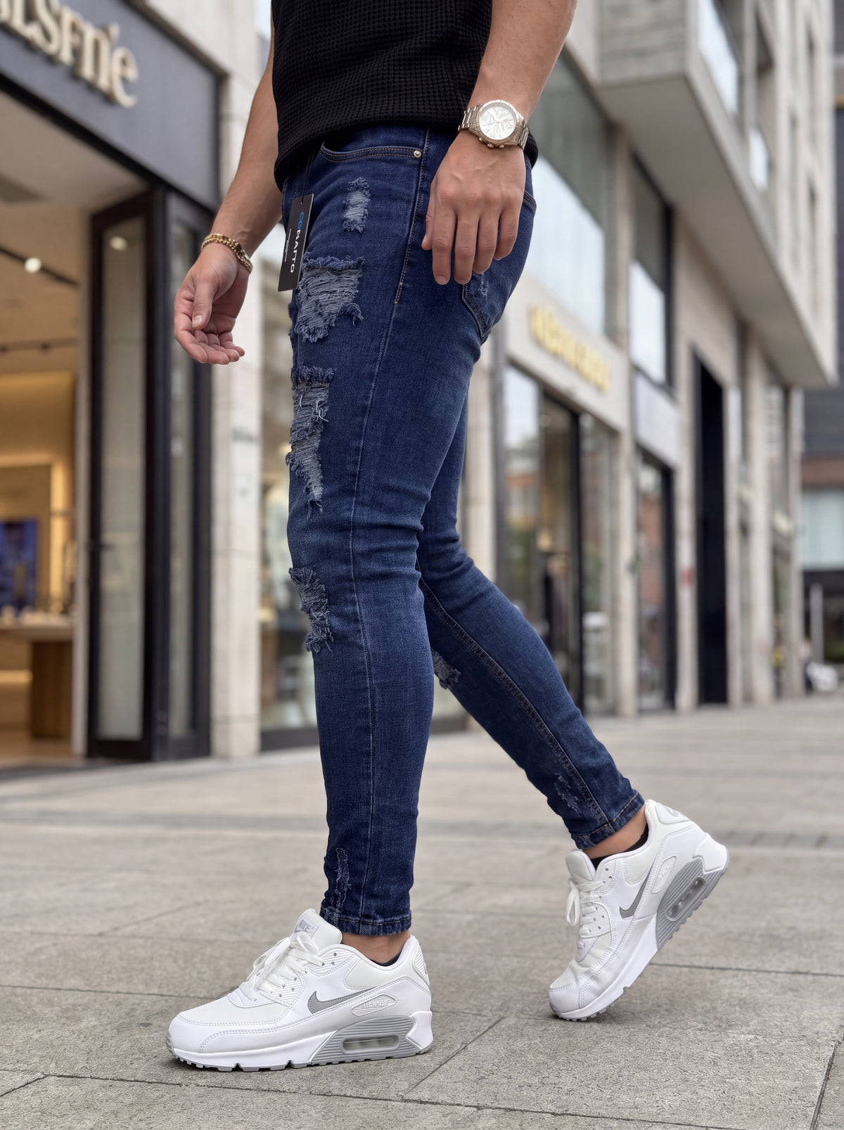 JEANS SKINNY FIT – BLUE DESTROYED EDITION