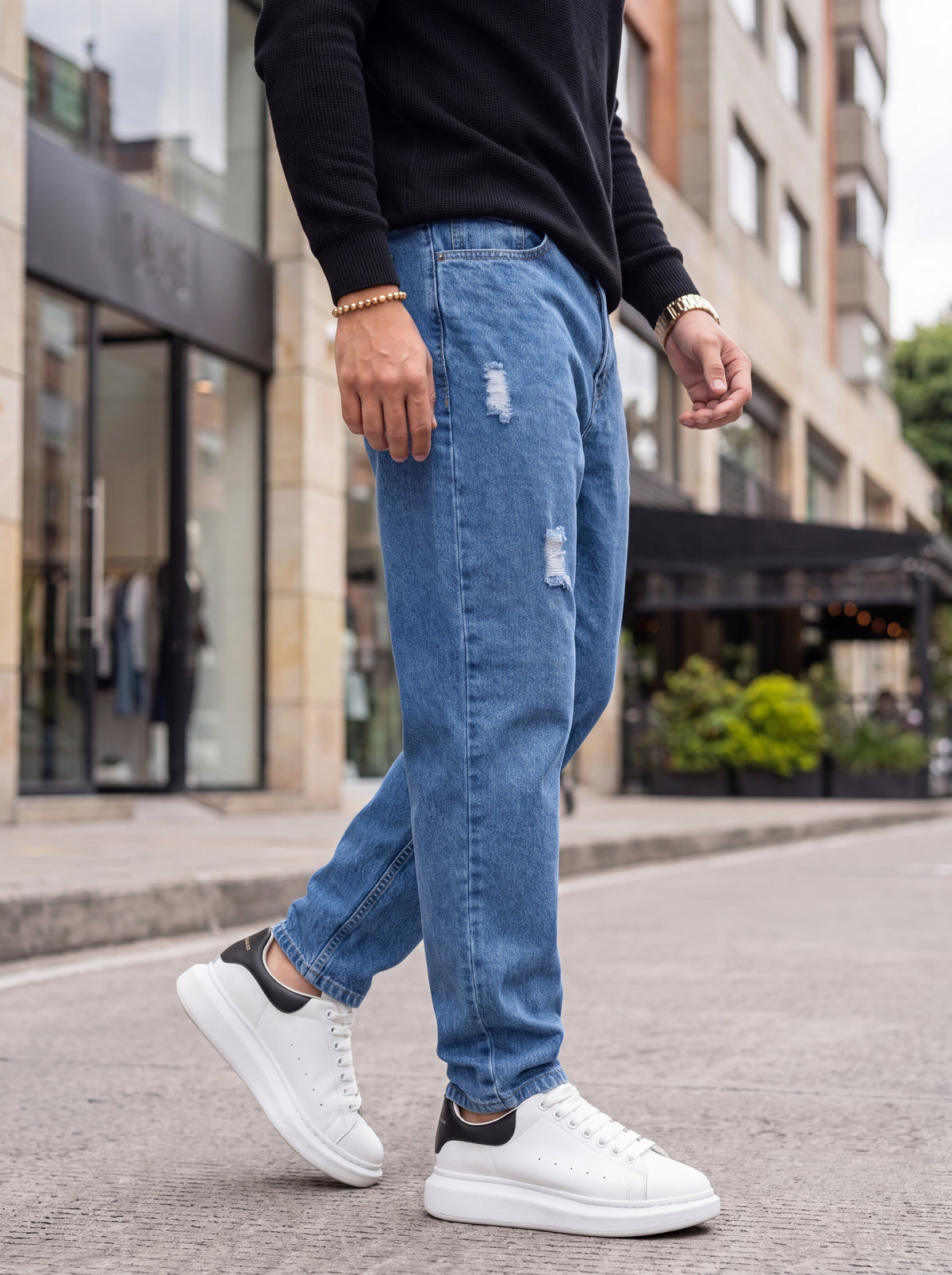 Jean Mom Fit Vintage Blue