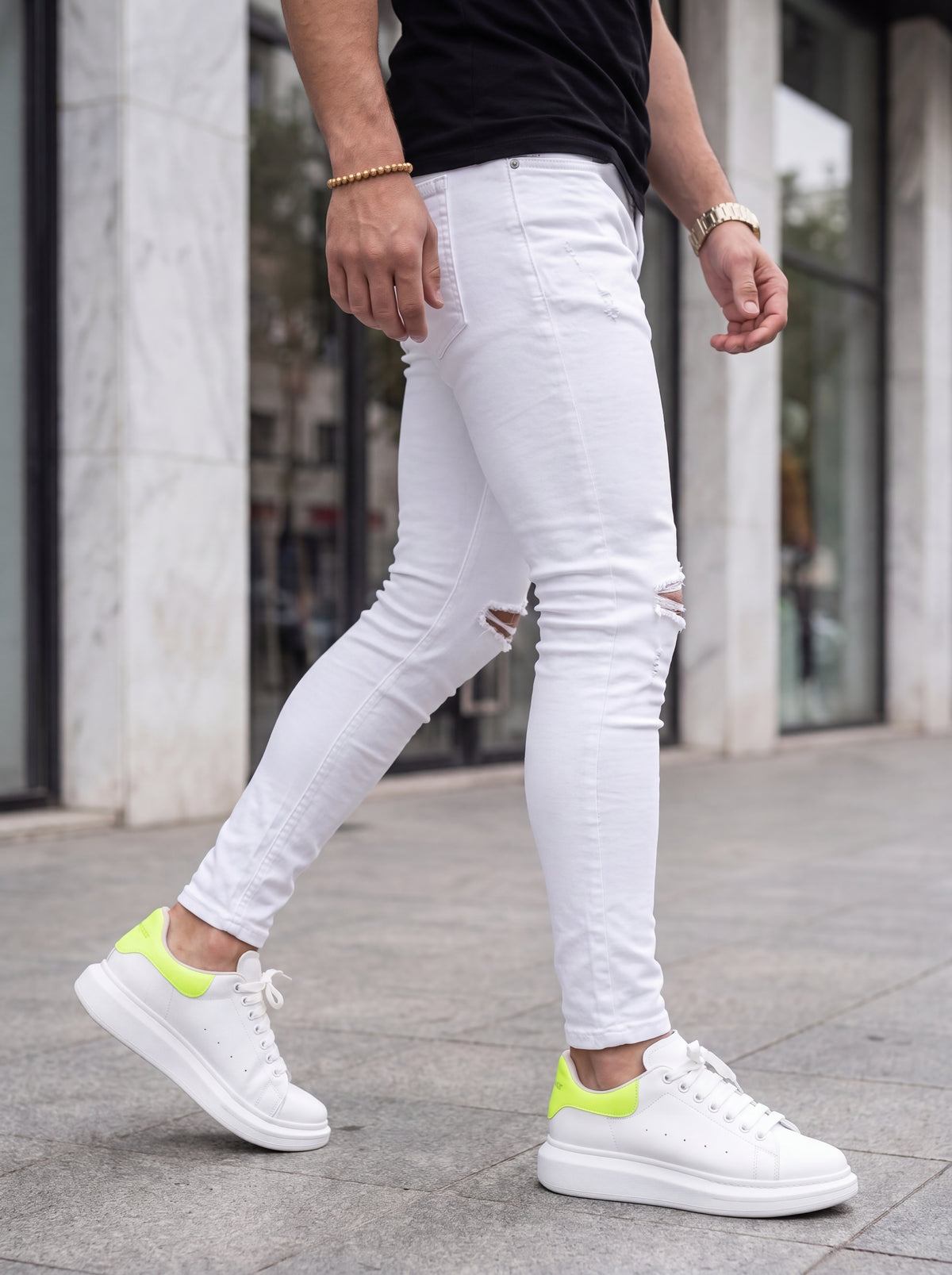 JEAN SKINNY - BLANCO ROTO RODILLA