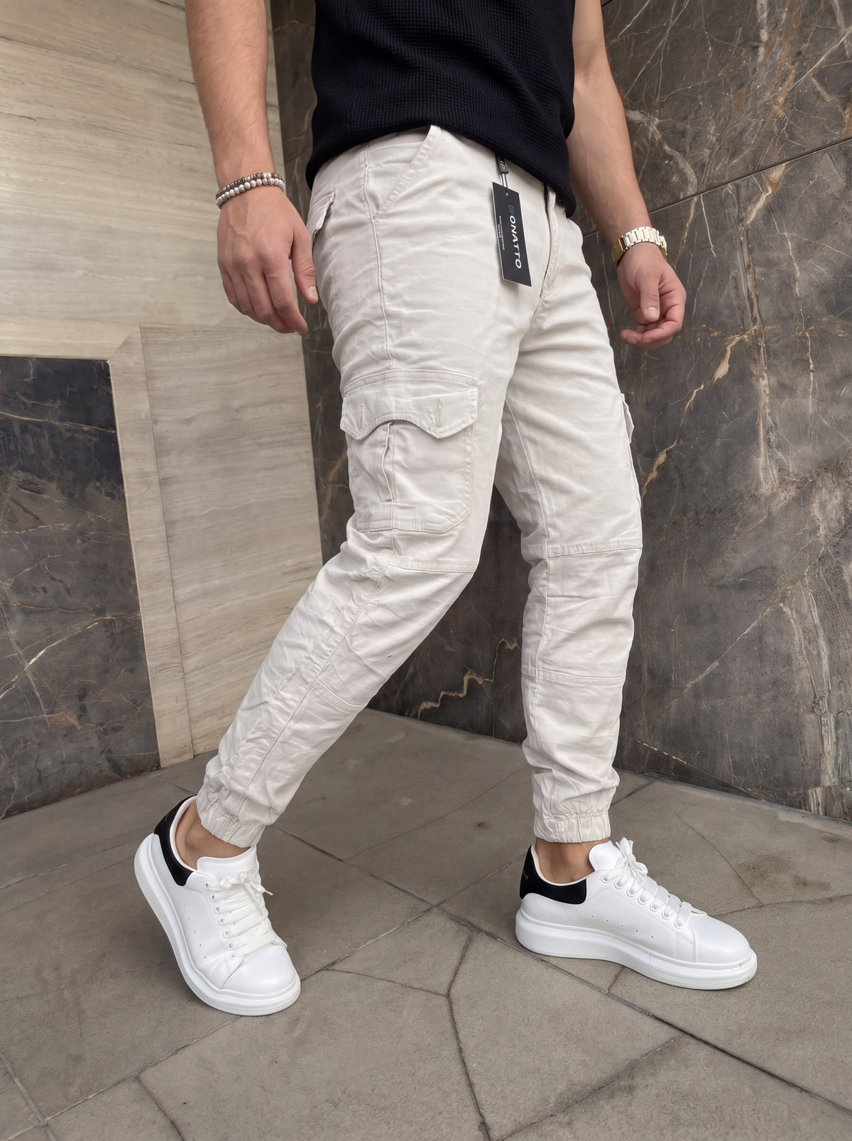 Jogger Cargo Marfil
