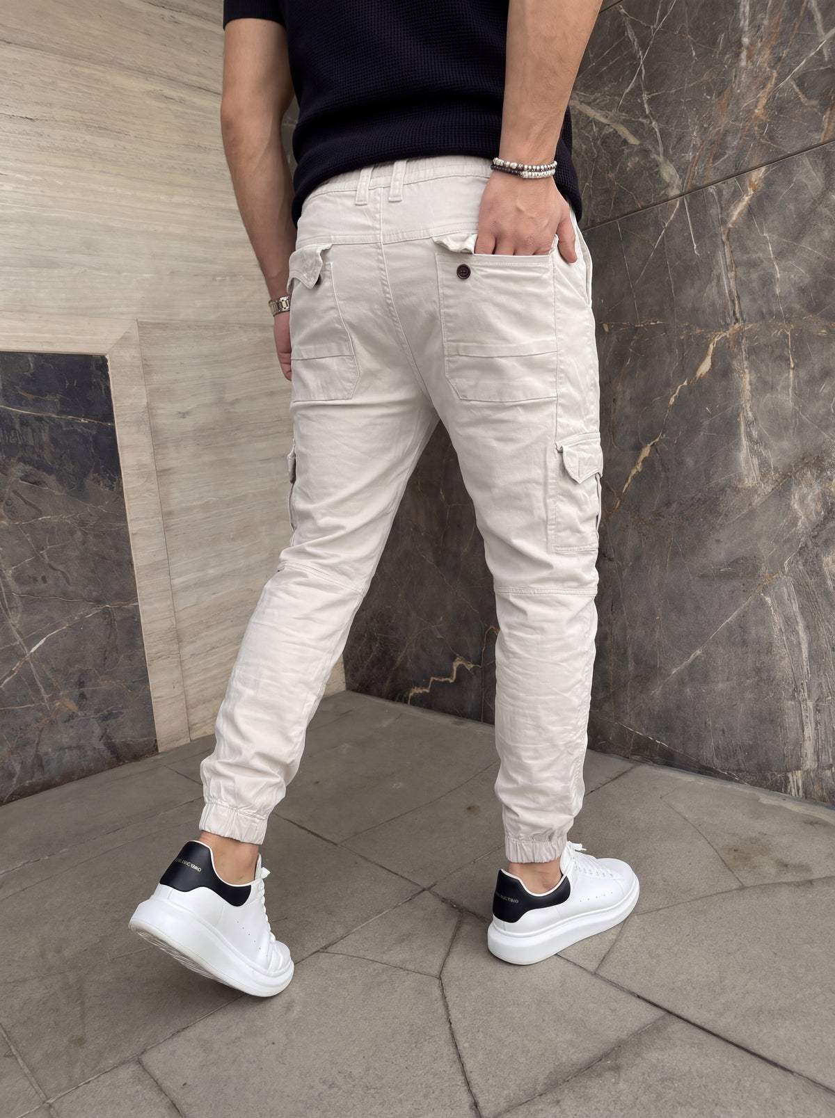 Jogger Cargo Marfil