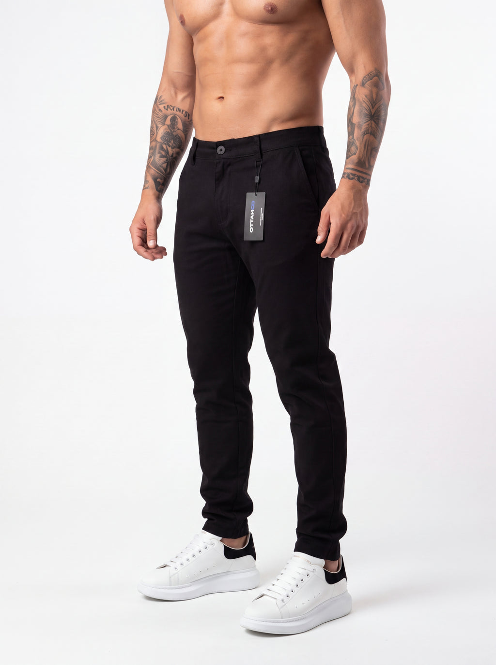 Pantalón Punto Roma Slim Negro