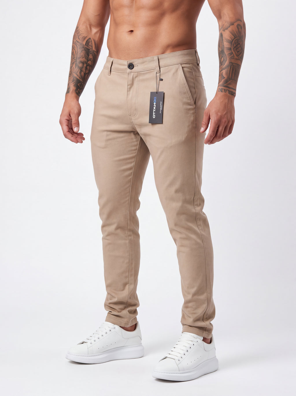 Pantalón Punto Roma Slim Beige Arena