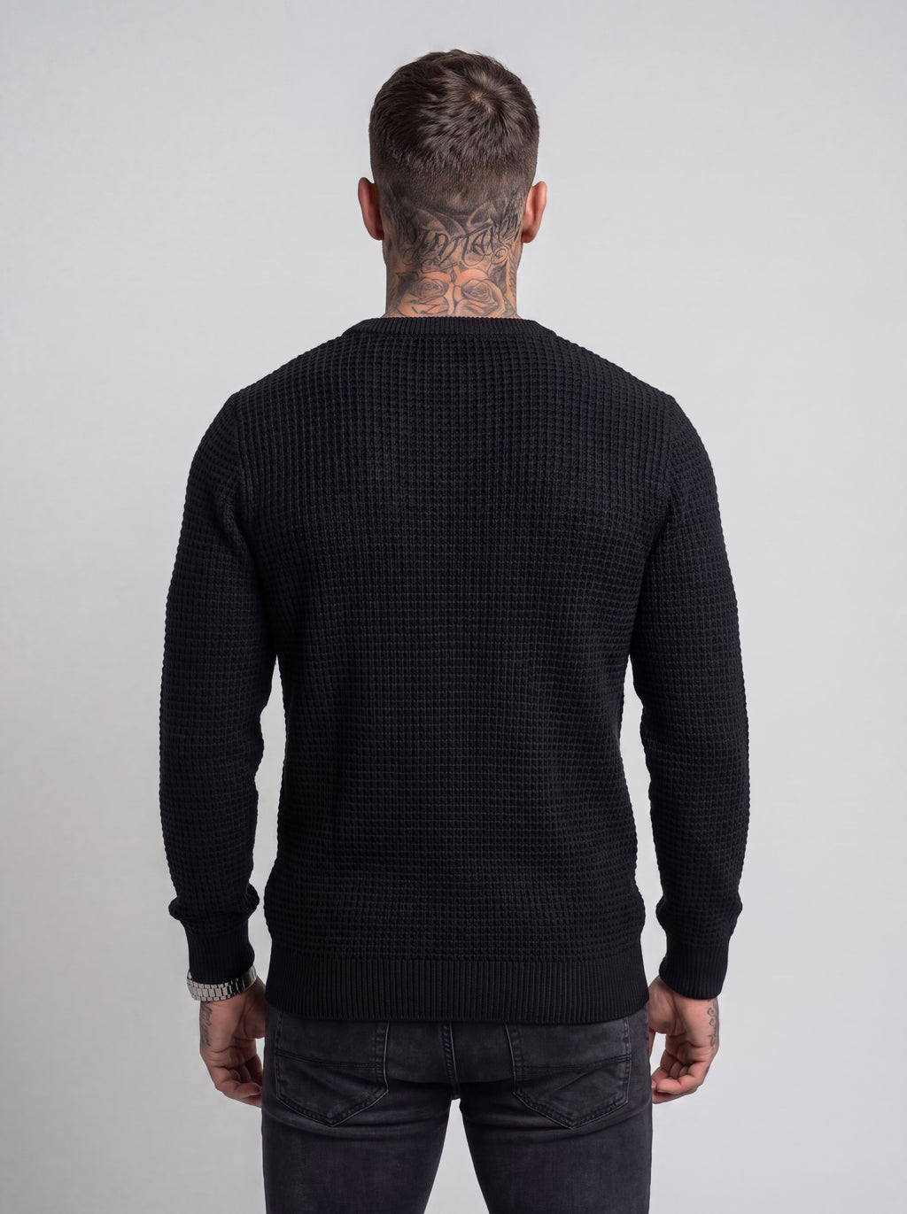 Buzo Tejido Waffle Monaco – Negro