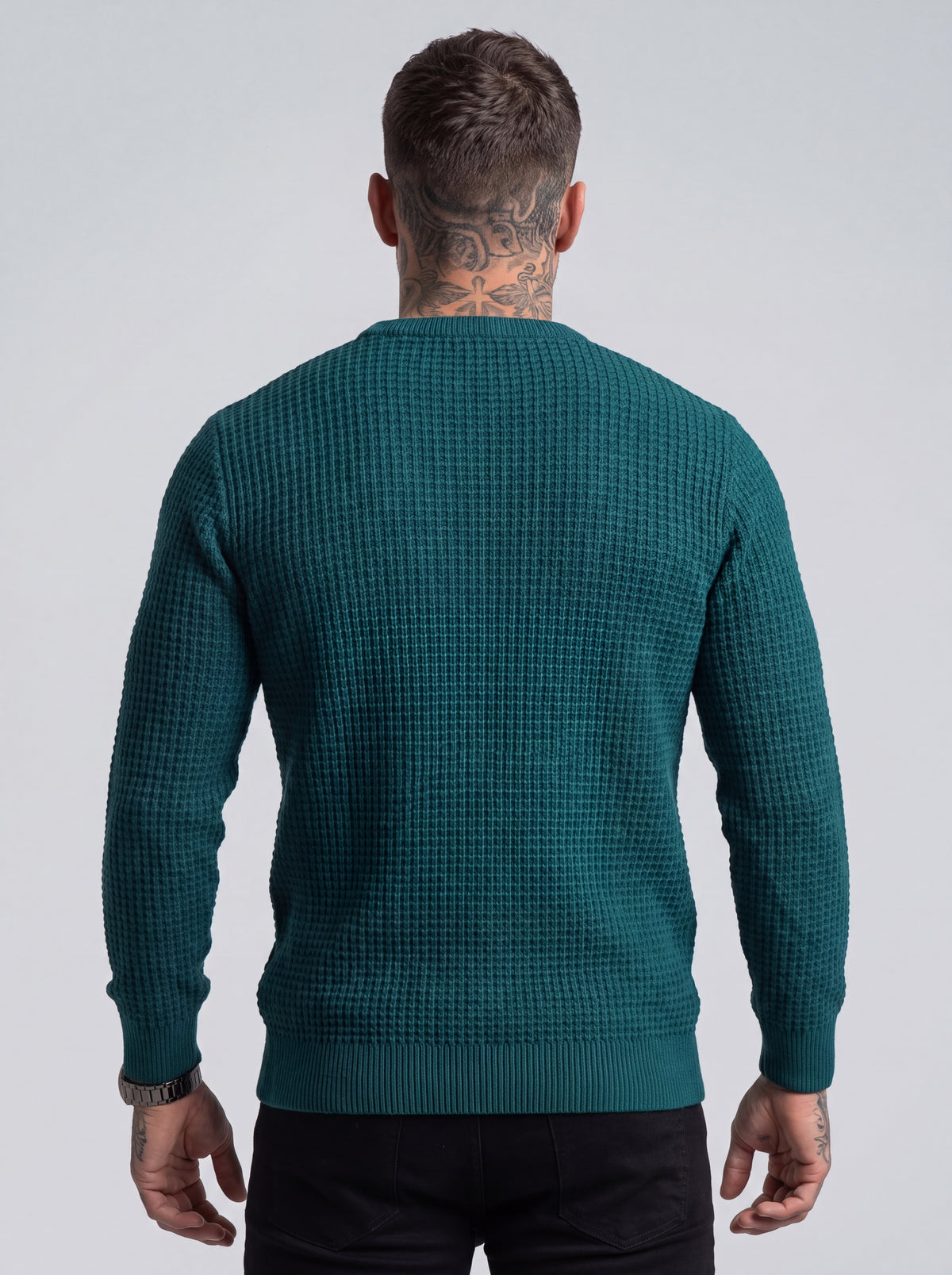 Buzo Tejido Waffle Monaco – Verde Petróleo