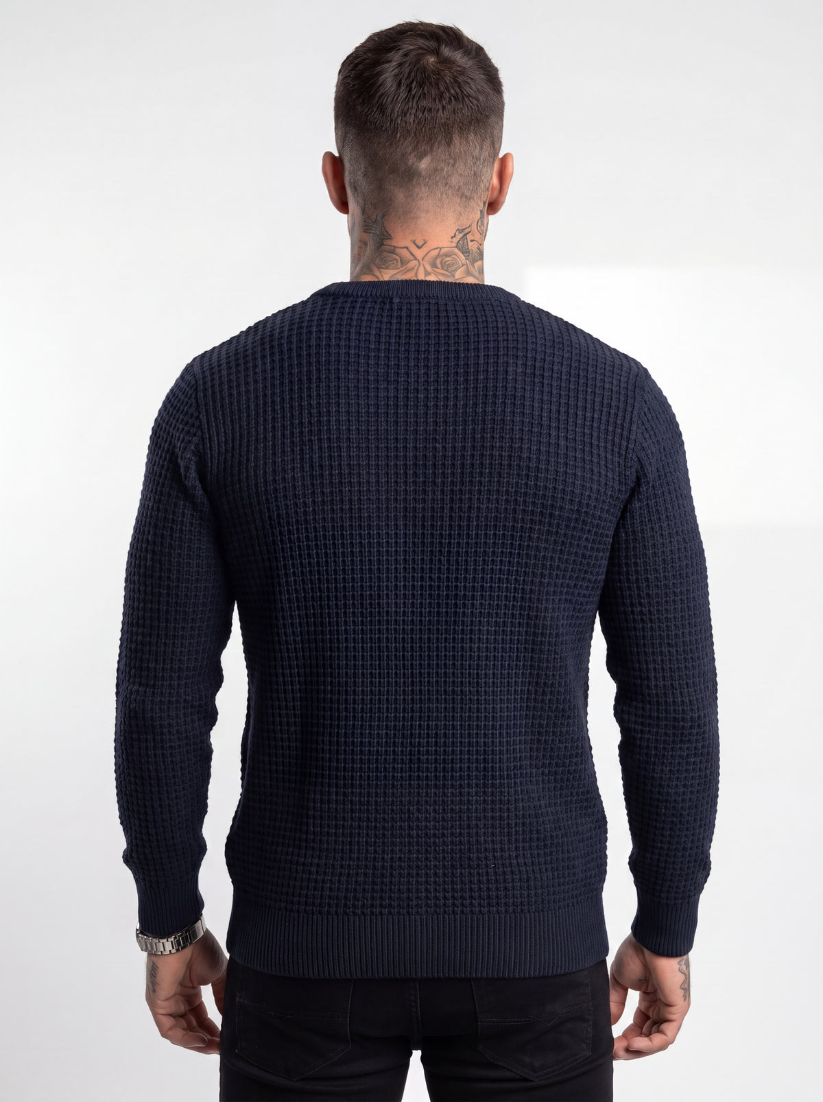 Buzo Tejido Waffle Monaco – Azul Noche