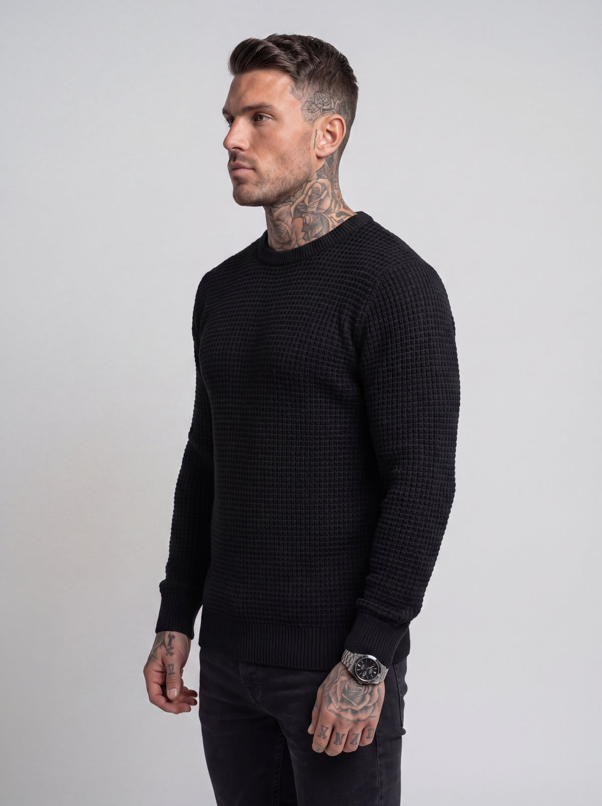 Buzo Tejido Waffle Monaco – Negro