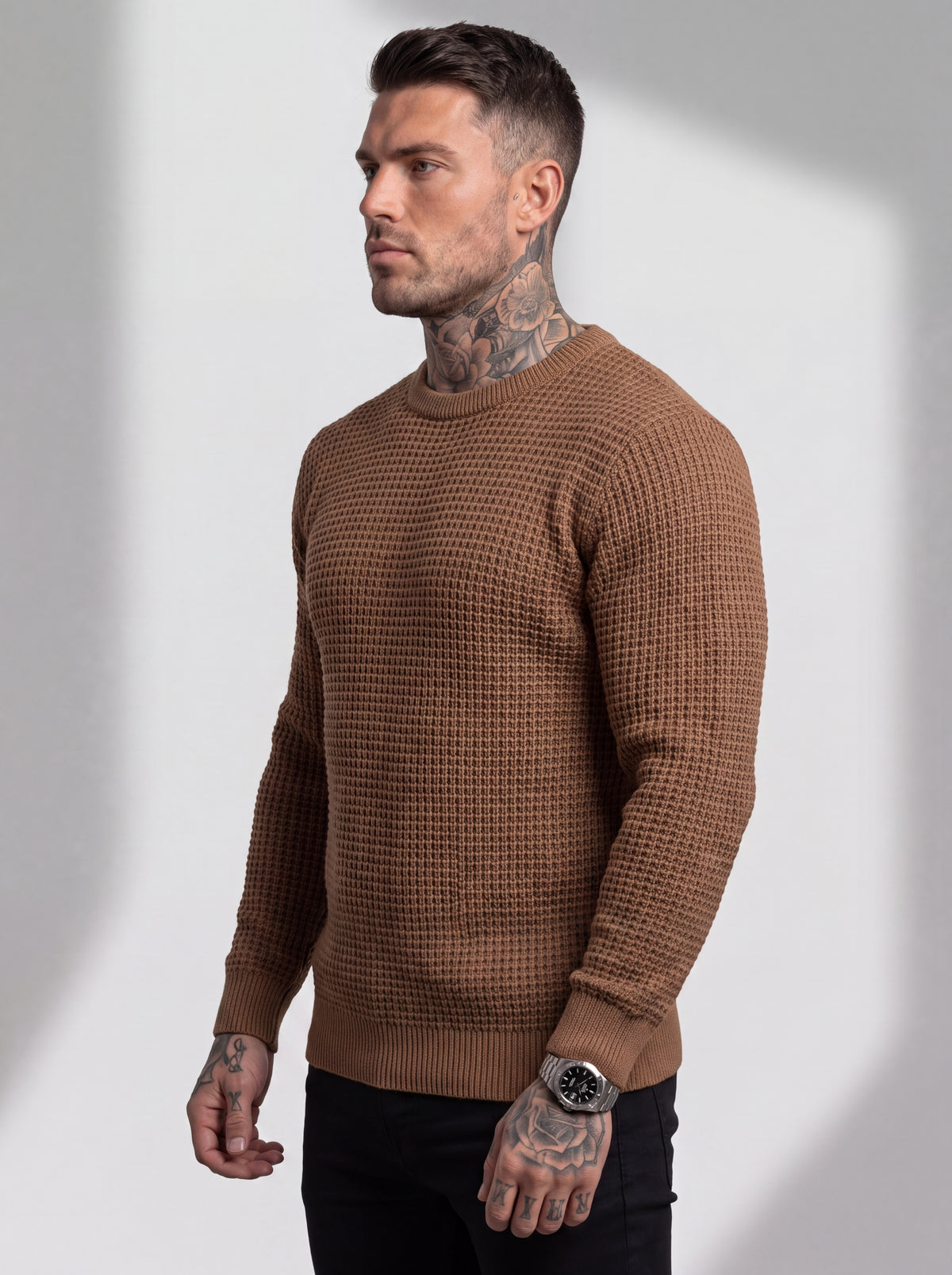 Buzo Tejido Waffle Monaco – Camel